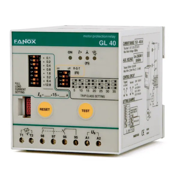 Fanox Integral 3Phase Motor Protection Relay GL16, 310hp 115Vac aux